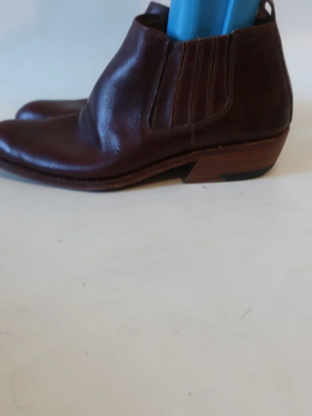 Mens Latino Royalty Reddish-Brown Leather Ankle Boots 42 EU/9 US